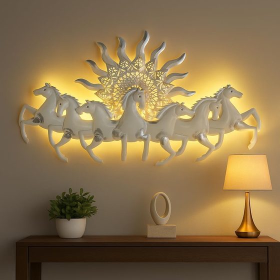 Seven Horse Metal Wall Décor